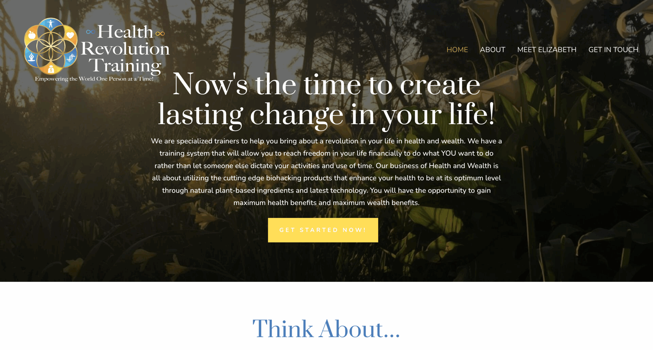 Health Revolution Training, Elizabeth Evans